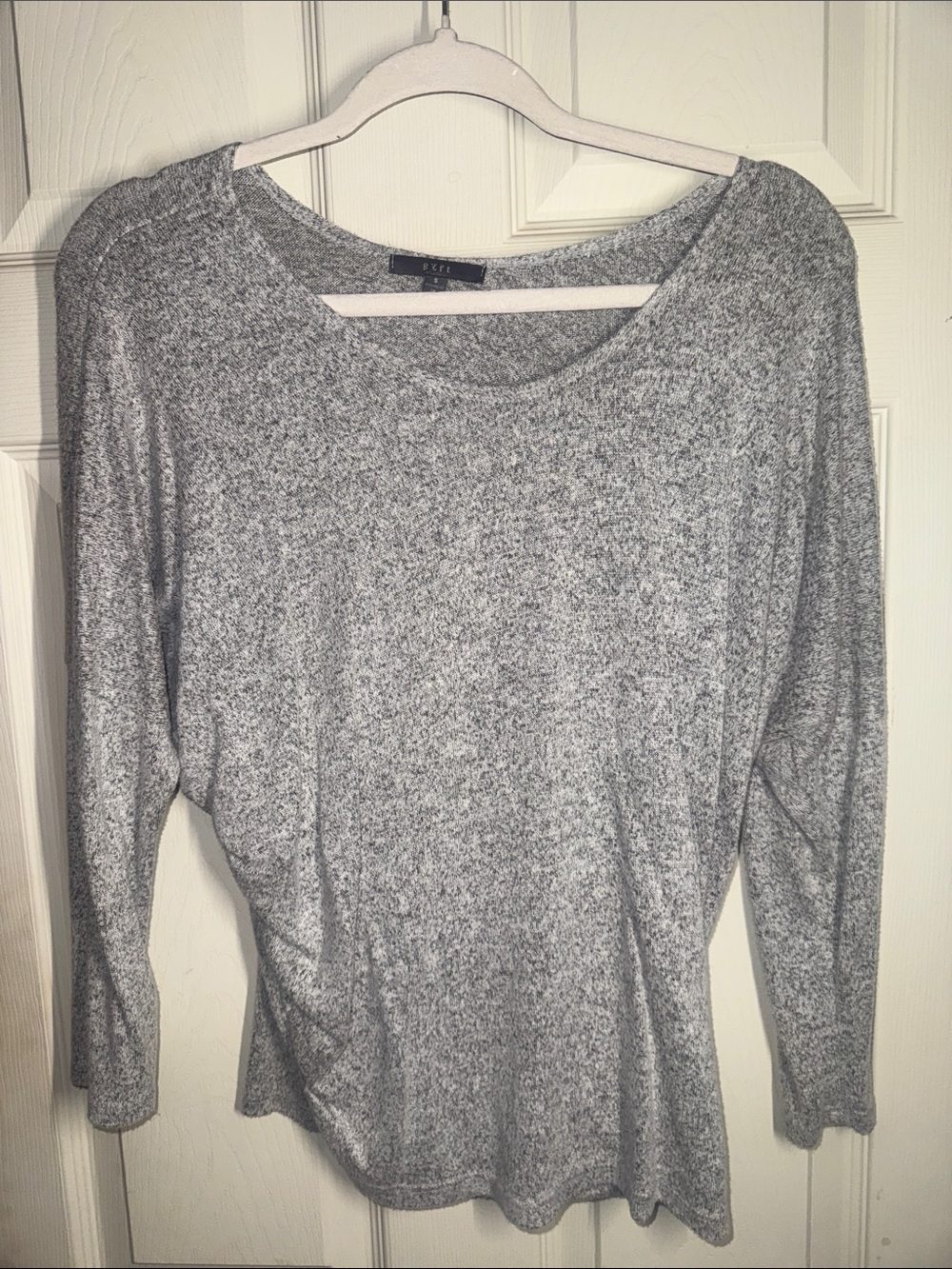 Exile Women's Gray Long-Sleeve Cozy Knit Top